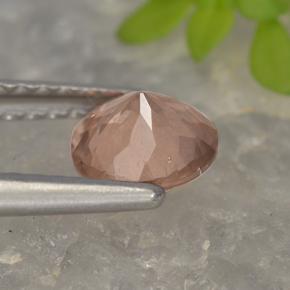0.87캐럿 천연 오렌지 핑크 말레이 가넷, 라운드 컷, 5.87 mm, VS