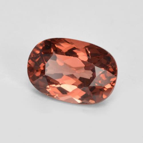0.76캐럿 천연 미디엄 레드 말레이 가넷, 쿠션 컷, 6.1×4.2 mm, VVS-VS