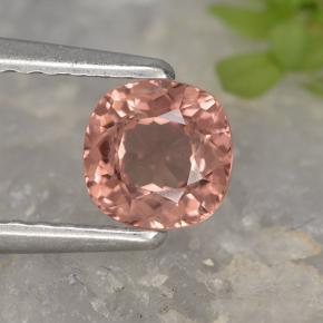 0.58캐럿 천연 오렌지 핑크 말레이 가넷, 쿠션 컷, 4.9×4.9 mm, VVS-VS