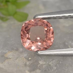 0.58캐럿 천연 오렌지 핑크 말레이 가넷, 쿠션 컷, 4.9×4.9 mm, VVS-VS