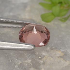 0.58캐럿 천연 오렌지 핑크 말레이 가넷, 쿠션 컷, 4.9×4.9 mm, VVS-VS
