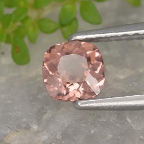0.60캐럿 천연 오렌지 핑크 말레이 가넷, 쿠션 컷, 4.9×4.9 mm, VVS-VS