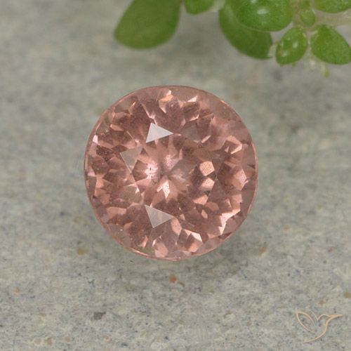 0.68ct 자연스러운 미디엄 핑크 말레이시아 가넷, 둥근, VS