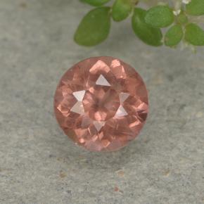 0.58캐럿 천연 오렌지 핑크 말레이 가넷, 라운드 컷, 5.00 mm, VS