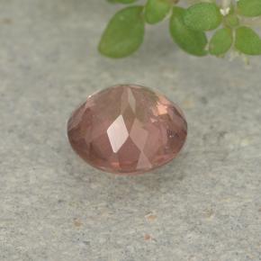 0.58캐럿 천연 오렌지 핑크 말레이 가넷, 라운드 컷, 5.00 mm, VS
