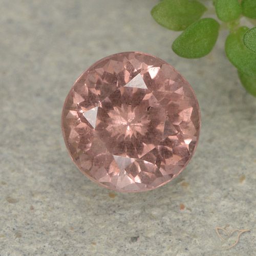 0.93ct 자연스러운 미디엄 핑크 말레이시아 가넷, 둥근, VS