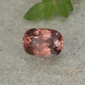 0.86캐럿 천연 버건디 핑크 말레이 가넷, 쿠션 컷, 5.9×4.2 mm, VS