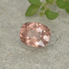 0.46캐럿 천연 오렌지 핑크 말레이 가넷, 쿠션 컷, 5.1×4 mm, VS