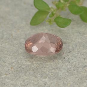 0.46캐럿 천연 오렌지 핑크 말레이 가넷, 쿠션 컷, 5.1×4 mm, VS