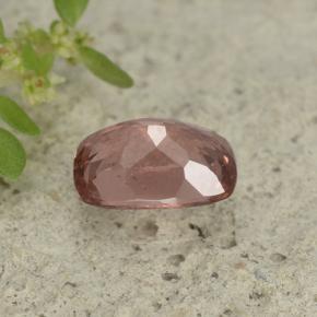 0.65캐럿 천연 오렌지 핑크 말레이 가넷, 쿠션 컷, 5.9×4.2 mm, VVS-VS