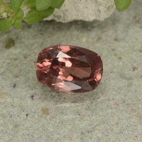 0.78캐럿 천연 오렌지 핑크 말레이 가넷, 쿠션 컷, 6×4.2 mm, VS