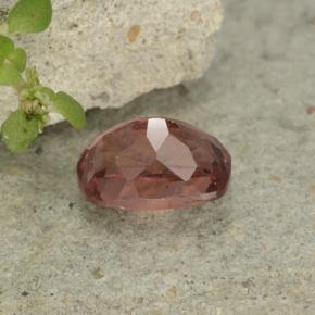 0.78캐럿 천연 오렌지 핑크 말레이 가넷, 쿠션 컷, 6×4.2 mm, VS