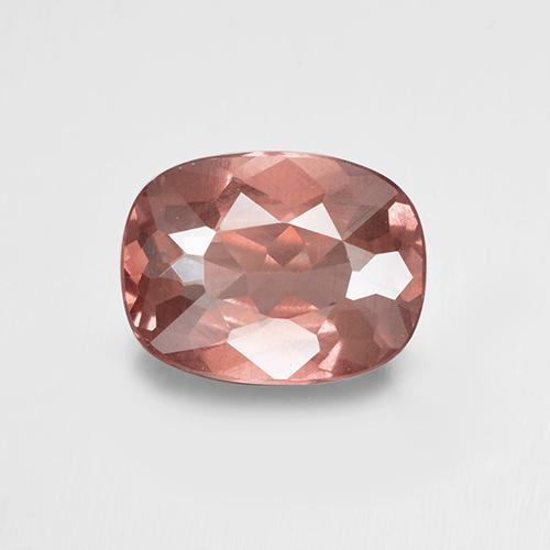 1.35캐럿 천연 미디엄 핑크 말레이 가넷, 쿠션 컷, 8×6.1 mm, VS