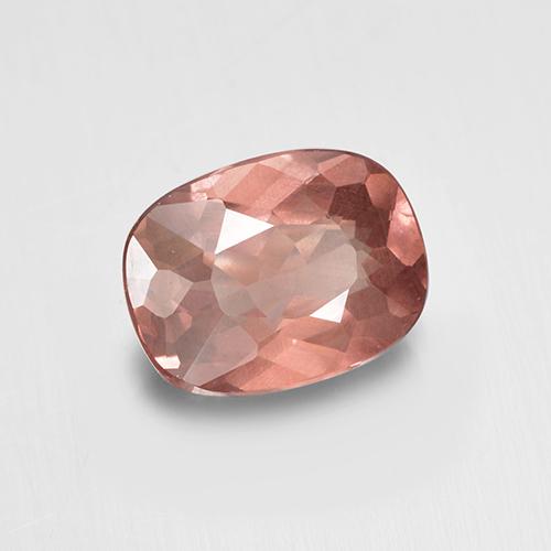 1.35캐럿 천연 미디엄 핑크 말레이 가넷, 쿠션 컷, 8×6.1 mm, VS