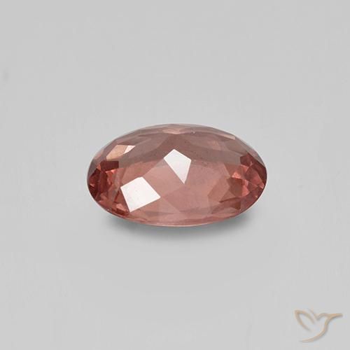 1.32캐럿 천연 브릭 레드 말레이 가넷, 타원형 컷, 7.8×6 mm, VS