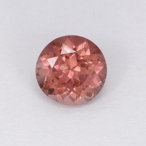 0.75캐럿 천연 붉은빛 핑크 말레이 가넷, 라운드 컷, 5.28 mm, VS