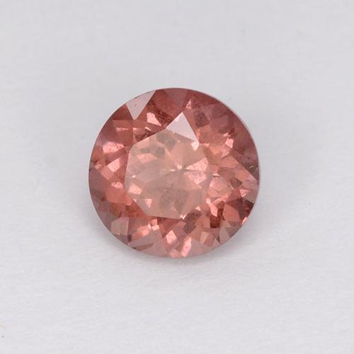 0.75캐럿 천연 붉은빛 핑크 말레이 가넷, 라운드 컷, 5.28 mm, VS