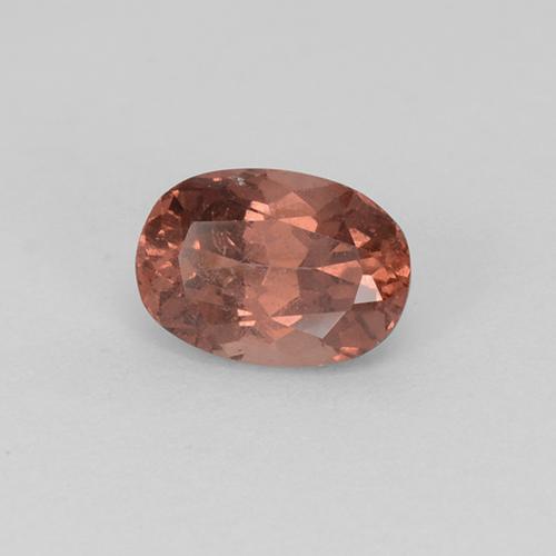 0.78캐럿 천연 붉은빛 핑크 말레이 가넷, 타원형 컷, 6.1×4.3 mm, VS