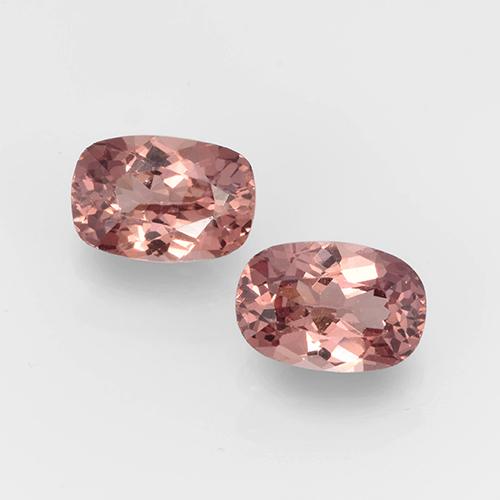 1.36캐럿 천연 로즈 핑크 말레이 가넷 보석, 쿠션 컷, 6.1×4.1 mm, VVS-VS