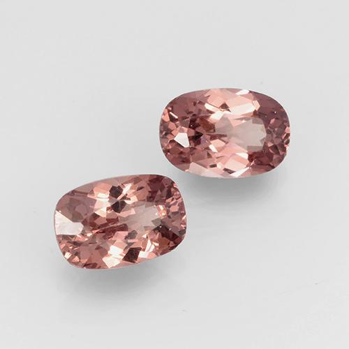 1.36캐럿 천연 로즈 핑크 말레이 가넷 보석, 쿠션 컷, 6.1×4.1 mm, VVS-VS