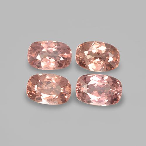 2.64캐럿 천연 라이트 로즈 말레이 가넷 보석, 쿠션 컷, 6×4.1 mm, VVS-VS