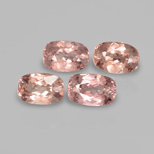 2.64캐럿 천연 라이트 로즈 말레이 가넷 보석, 쿠션 컷, 6×4.1 mm, VVS-VS