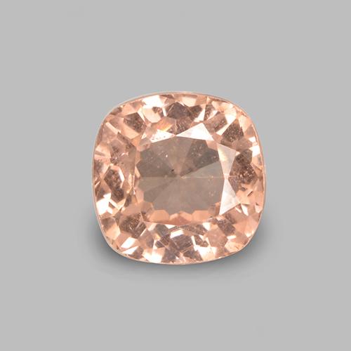 0.49캐럿 천연 복숭아 장미 말레이 가넷, 쿠션 컷, 4.4×4.3 mm, VS