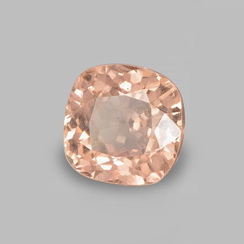 0.49캐럿 천연 복숭아 장미 말레이 가넷, 쿠션 컷, 4.4×4.3 mm, VS
