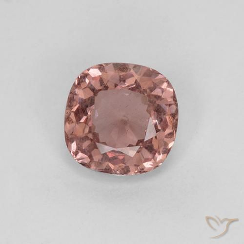 0.58캐럿 천연 인디언 레드 말레이 가넷, 쿠션 컷, 4.9×4.9 mm, VS