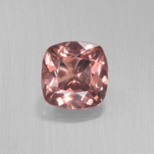 0.51캐럿 천연 핑크빛 로즈 말레이 가넷, 쿠션 컷, 4.5×4.5 mm, VS
