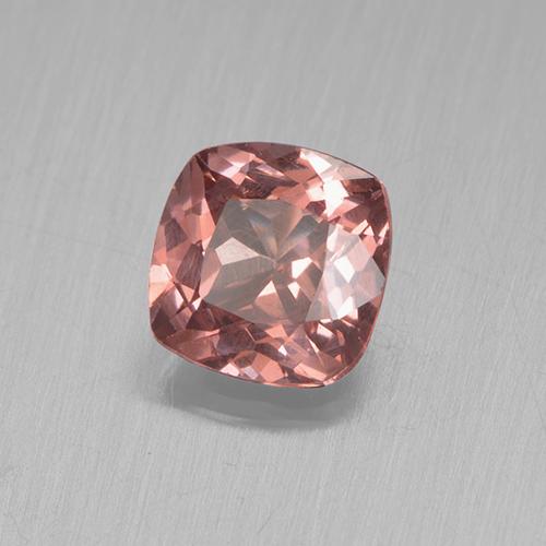 0.51캐럿 천연 핑크빛 로즈 말레이 가넷, 쿠션 컷, 4.5×4.5 mm, VS