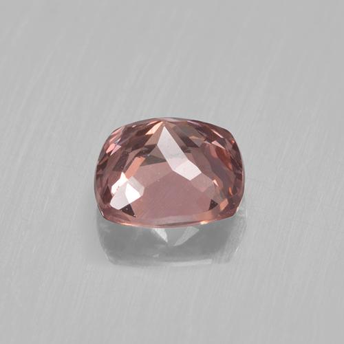 0.51캐럿 천연 핑크빛 로즈 말레이 가넷, 쿠션 컷, 4.5×4.5 mm, VS
