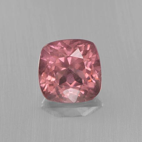 0.59캐럿 천연 풍선껌 핑크 톤 말레이 가넷, 쿠션 컷, 4.6×4.6 mm, VS