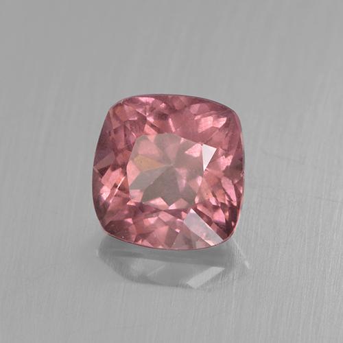 0.59캐럿 천연 풍선껌 핑크 톤 말레이 가넷, 쿠션 컷, 4.6×4.6 mm, VS