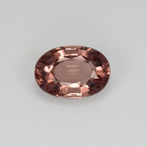0.68캐럿 천연 딥 로즈우드 핑크 말레이 가넷, 타원형 컷, 6.2×4.3 mm, VS