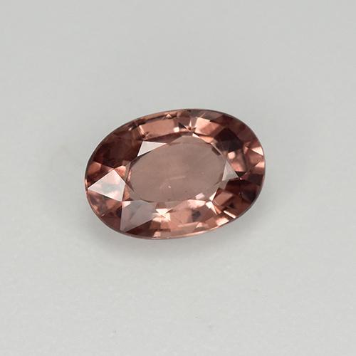 0.68캐럿 천연 딥 로즈우드 핑크 말레이 가넷, 타원형 컷, 6.2×4.3 mm, VS