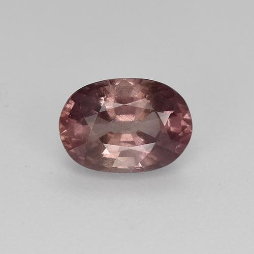 1.02캐럿 천연 미디엄 핑크 말레이 가넷, 타원형 컷, 6.8×4.9 mm, VS-SI
