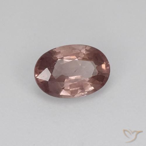 0.58캐럿 천연 미디엄 다크 핑크 말레이 가넷, 타원형 컷, 6.1×4.2 mm, VS-SI