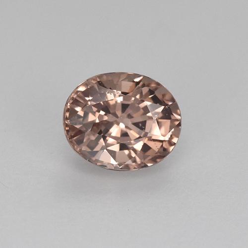 0.59캐럿 천연 오렌지 말레이 가넷, 타원형 컷, 5.1×4.3 mm, VVS-VS