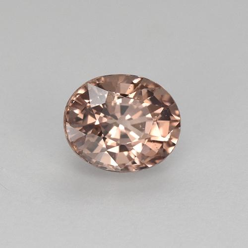 0.59캐럿 천연 오렌지 말레이 가넷, 타원형 컷, 5.1×4.3 mm, VVS-VS