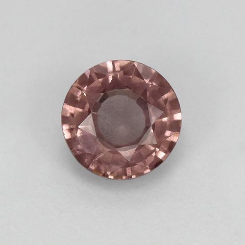 0.82캐럿 천연 딥 핑크 말레이 가넷, 라운드 컷, 5.70 mm, VS