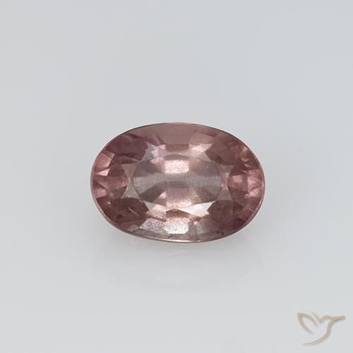 0.73캐럿 천연 딥 로즈우드 핑크 말레이 가넷, 타원형 컷, 6.2×4.2 mm, VS