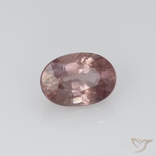 0.73캐럿 천연 딥 로즈우드 핑크 말레이 가넷, 타원형 컷, 6.2×4.2 mm, VS