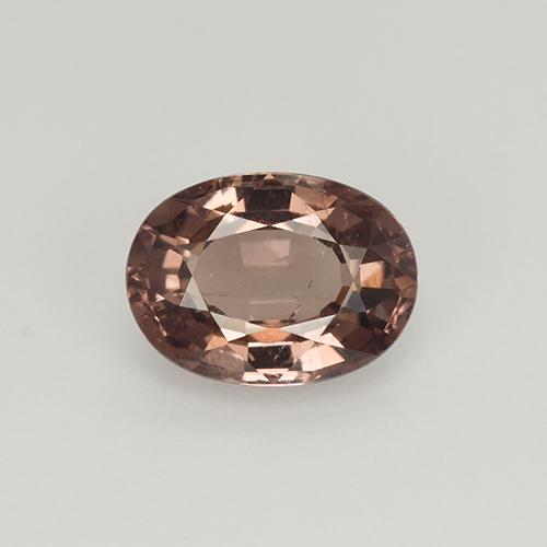 1.04캐럿 천연 핑크빛 로즈 말레이 가넷, 타원형 컷, 7×5.1 mm, VS