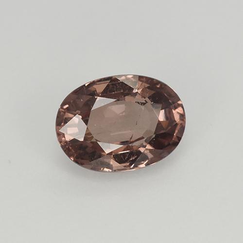 1.04캐럿 천연 핑크빛 로즈 말레이 가넷, 타원형 컷, 7×5.1 mm, VS
