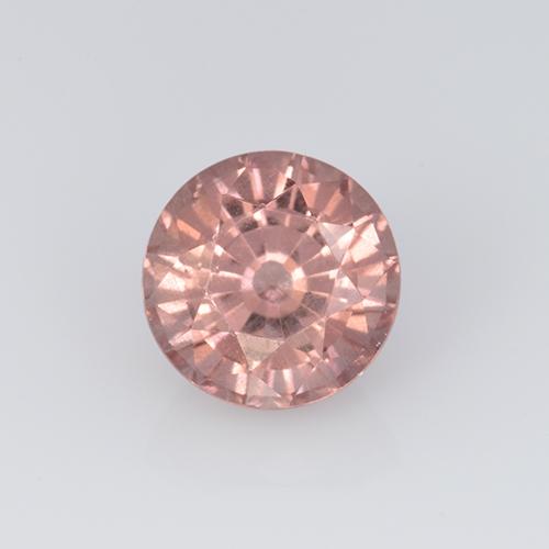 0.82캐럿 천연 핑크빛 로즈 말레이 가넷, 라운드 컷, 5.29 mm, VS