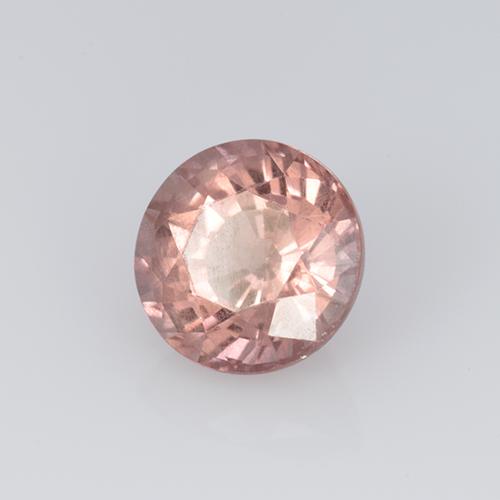 0.82캐럿 천연 핑크빛 로즈 말레이 가넷, 라운드 컷, 5.29 mm, VS