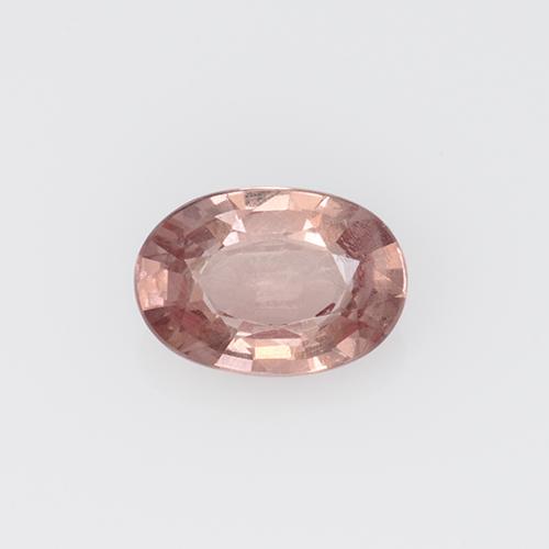 0.59캐럿 천연 라이트 핑크 말레이 가넷, 타원형 컷, 6.1×4.3 mm, VS