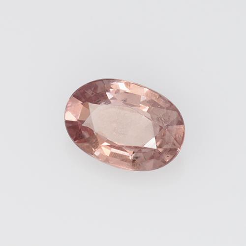 0.59캐럿 천연 라이트 핑크 말레이 가넷, 타원형 컷, 6.1×4.3 mm, VS