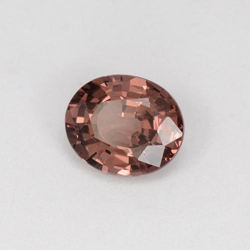 0.87캐럿 천연 오렌지 로즈 말레이 가넷, 타원형 컷, 6.2×5.1 mm, VS